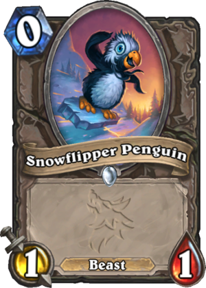 Snowflipper Penguin Card