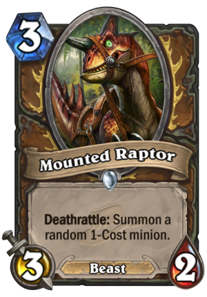 Mounted Raptor Card