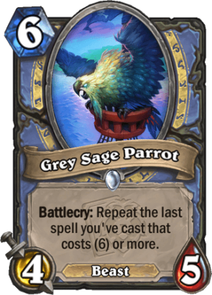 Grey Sage Parrot Card