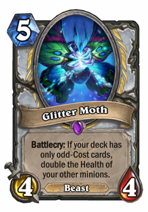 Glitter Moth Card