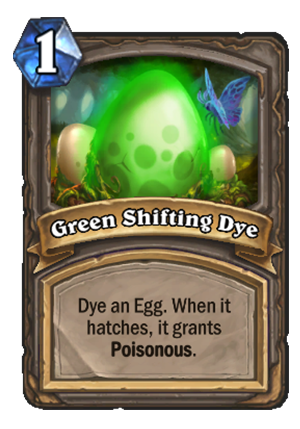 Green Shifting Dye Card