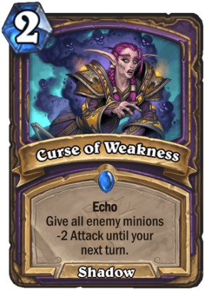 Curse of Weakness Card