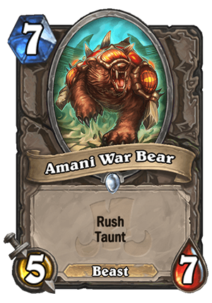 Amani War Bear Card