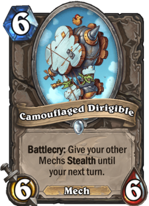 Camouflaged Dirigible Card