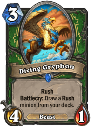 Diving Gryphon Card