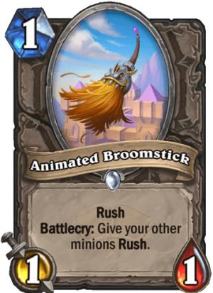 Animated Broomstick Card
