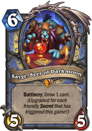 Sayge, Seer of Darkmoon Card