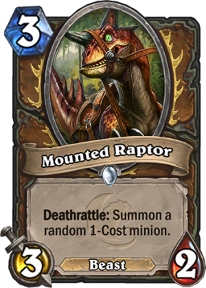Mounted Raptor Card