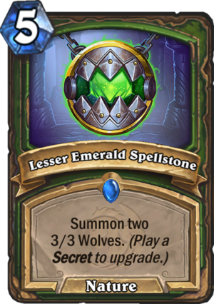 Lesser Emerald Spellstone Card