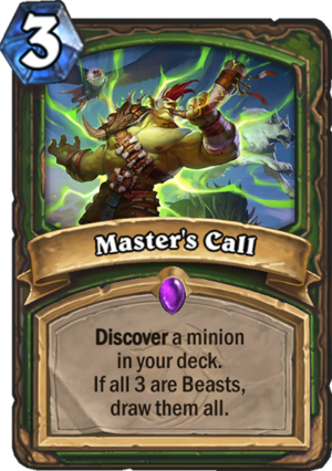 Master’s Call Card
