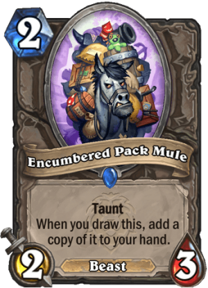 Encumbered Pack Mule Card
