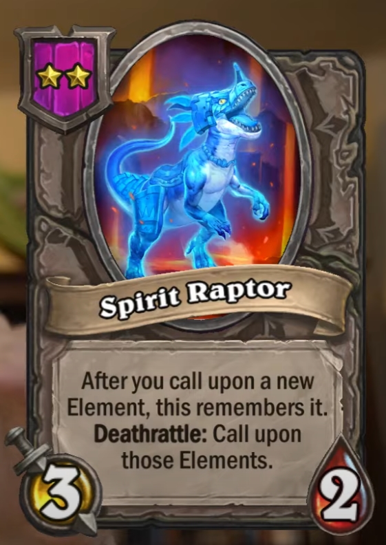 Spirit Raptor (Bru’kan) Card!