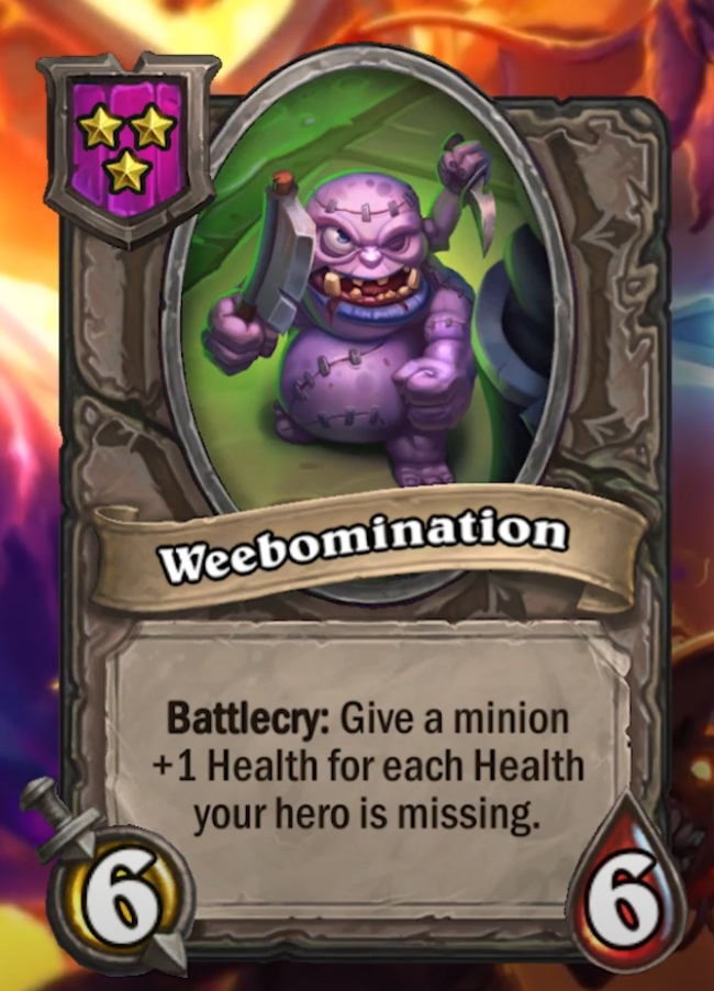 Weebomination (Patchwerk) Card!