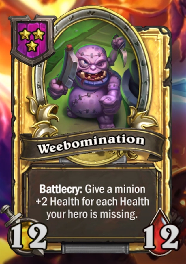 Weebomination (Patchwerk) Card