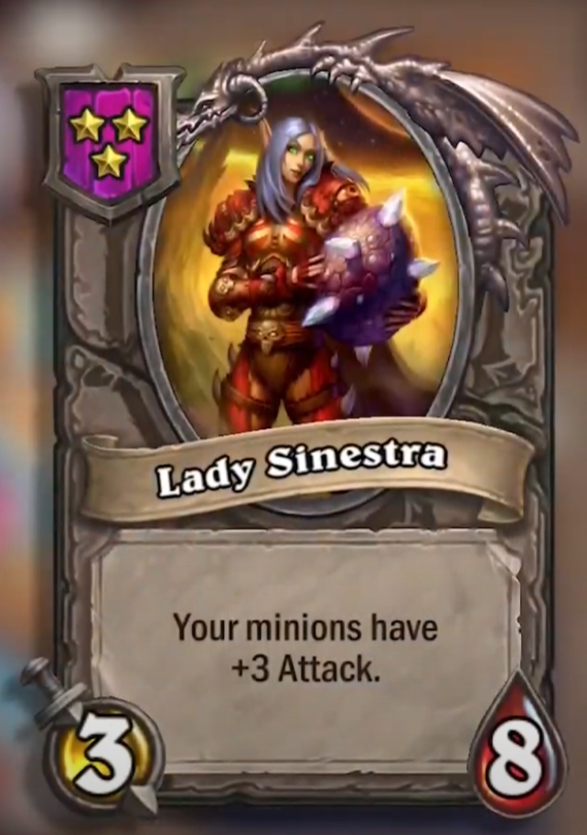 Lady Sinestra (Deathwing) Card!