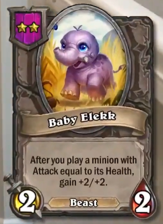 Baby Elekk (Xyrella) Card!