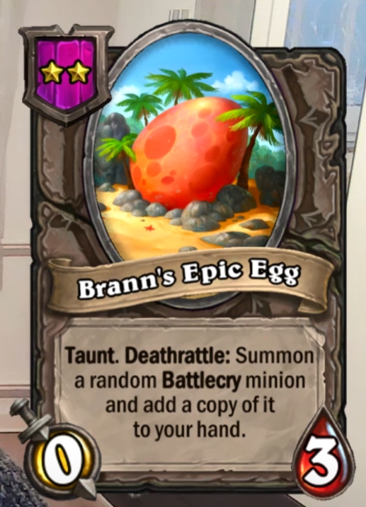 Brann’s Epic Egg (Dinotamer Brann) Card!