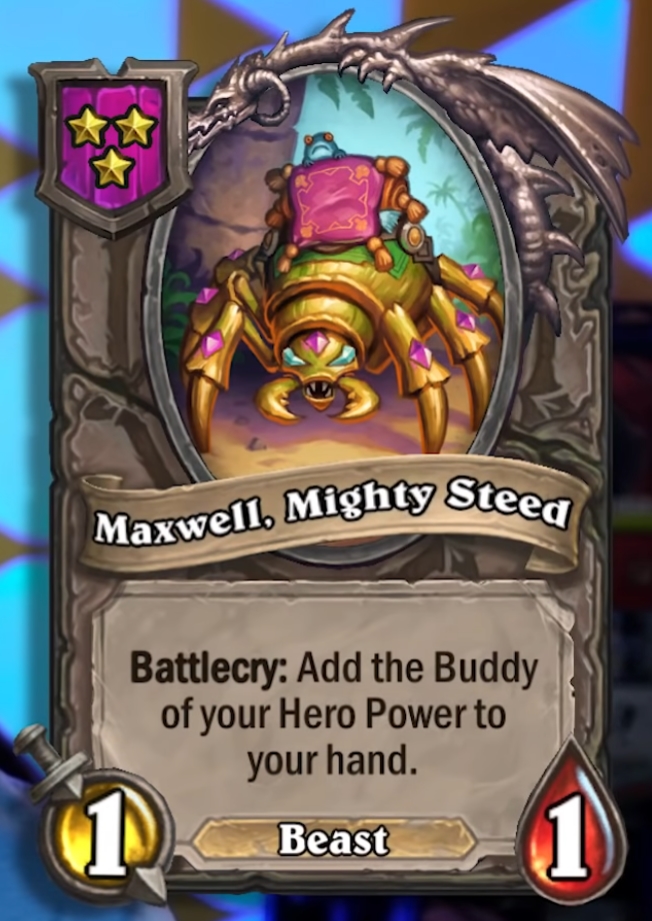 Maxwell, Mighty Steed (Sir Finley Mrrgglton) Card!