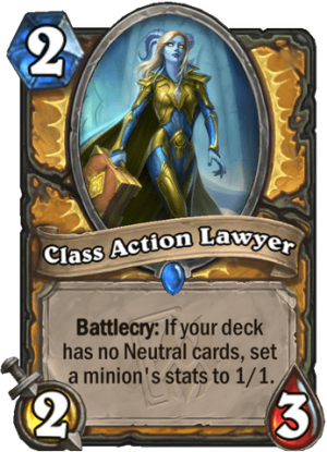 Class Action Lawyer Card