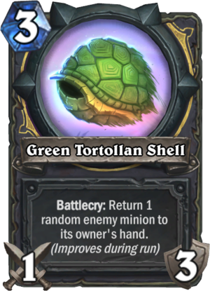 Green Tortollan Shell Card