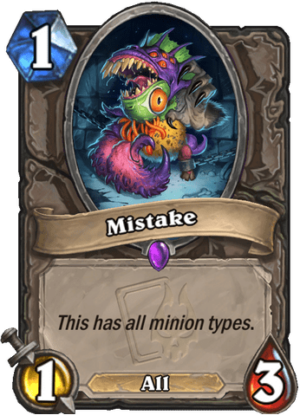 Mistake Card