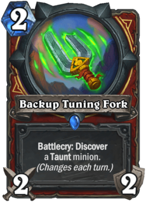 Backup Tuning Fork Card