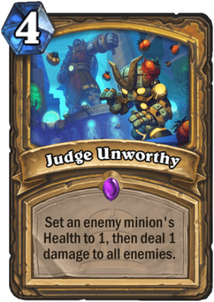 Judge Unworthy Card
