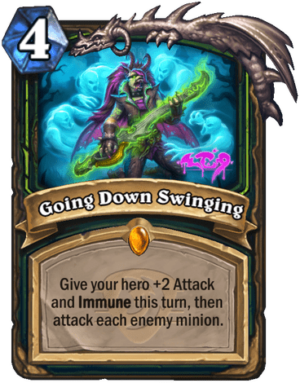 Going Down Swinging Card