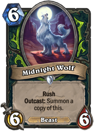Midnight Wolf Card