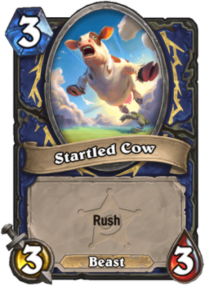 Startled Cow Card