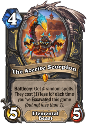 The Azerite Scorpion (Legendary Excavate Treasure) Card