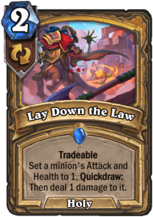 Lay Down the Law Card