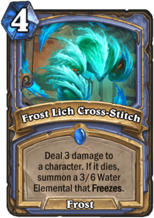 Frost Lich Cross-Stitch Card