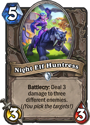 Night Elf Huntress Card