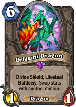 Origami Dragon Card