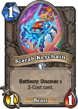 Scarab Keychain Card