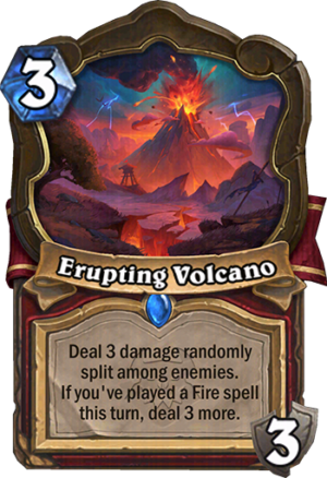 Erupting Volcano Card